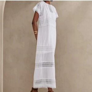 Banana Republic White Lace Maxi Dress Size Small